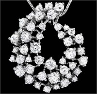 Certified $ 11,620 2.80 Ct Diamond Necklace