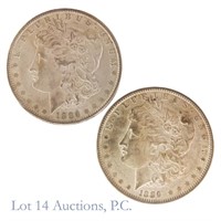 1886 & 1889 Silver Morgan Dollars (2)