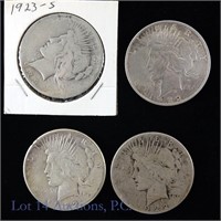 Silver Peace Dollars (4)