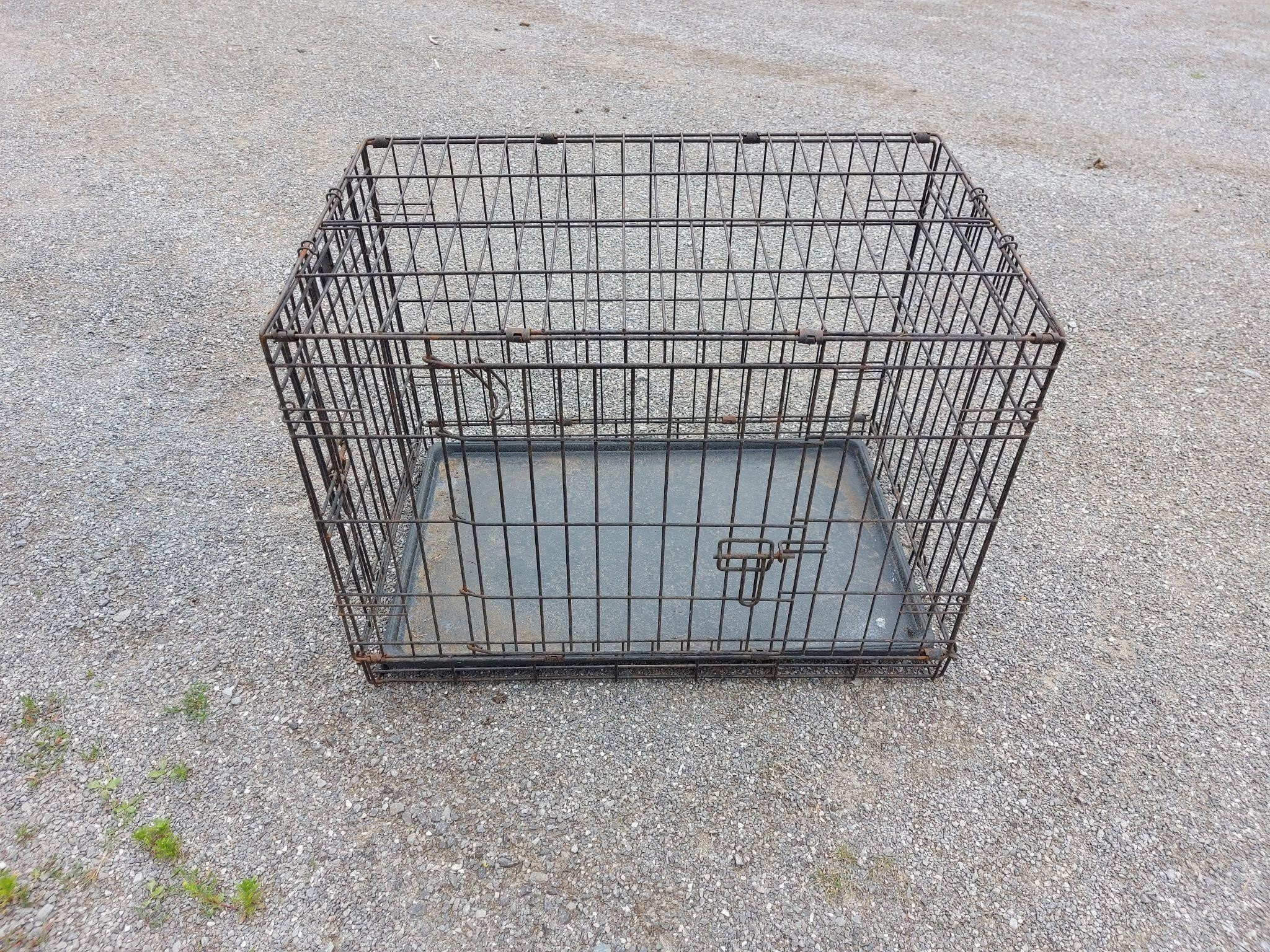 Dog Cage 2 Doors 30"x19"x21"