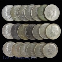 1965-1970 40%-Silver Kennedy Half Dollars (20)