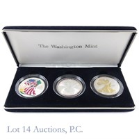 2001 American Silver Eagle Bullion $1 Coins (3)