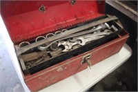 Red Tool Box with Mixed of Craftsman Tools