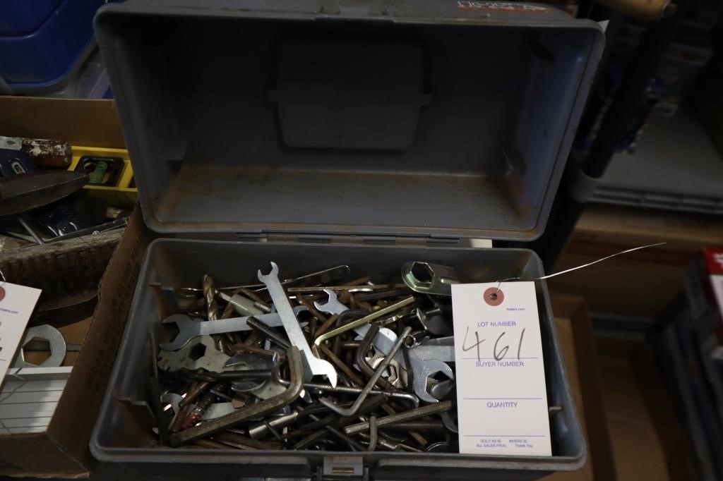 Tool box full of Allen Wrenches and Misc