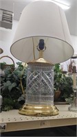 Vintage Gold & Glass Table Lamp