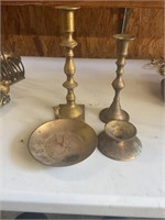 Brass candle sticks