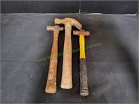 Claw Hammer w/ (2) Ball Peen Hammers