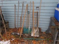 Shovels, racks, brooms