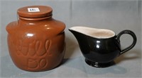 House of West Ceramic Jar & McCoy Creamer