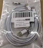 3 Braided 3ft Cables for iPhone, iPad