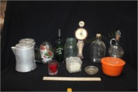 Barometer, Jar, Bottles, & More