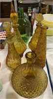 Golden brown decanters