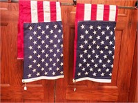 Two 50-star U.S. cotton flags, by Atlas Corp.