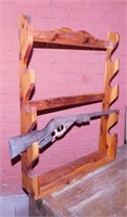 Cedar gun rack, 24" x 32" - Daisy rifle rough -
