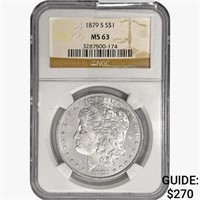 1879-S Morgan Silver Dollar NGC MS63