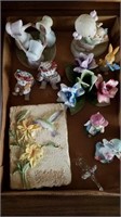 Flat of Figurines including Precious Moments,