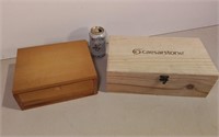 Two Wooden Storage Boxes
