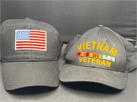 Vietnam veteran & American flag hats