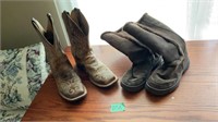 2 pairs of boots size 11