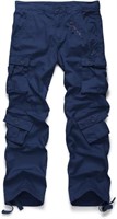 (N) OCHENTA Men's Cotton Casual Cargo Work Pants M