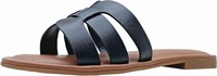 (N) The Drop Womens Monika Flat H-Band Slide Sanda