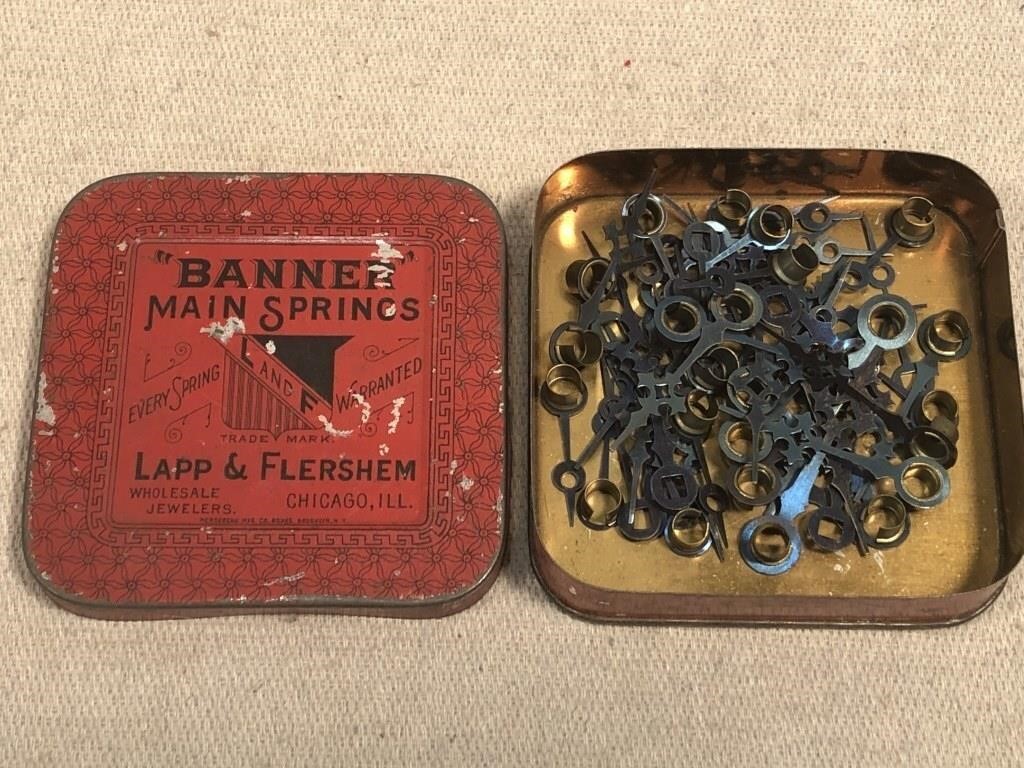 Lapp & Flershem container with clock hands