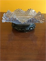 Crystal Bluish Tint Candy Dish