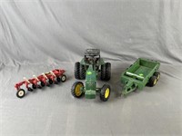 John Deere Tractor, Manure Spreader & Plow