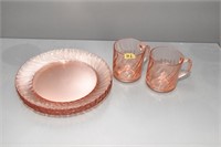 FRENCH PINK GLASSWARE