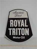 SST.RoyalTriton embossed oil sign