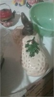 Porcelain peanut shaped container