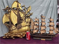 Sea Witch ship model and Dart Ind.  Plastic wall