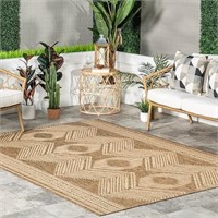 Outdoor/indoor Ranya Tribal Area Rug, Light Brown