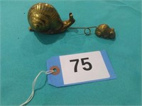 Brass Snail and Mouse
