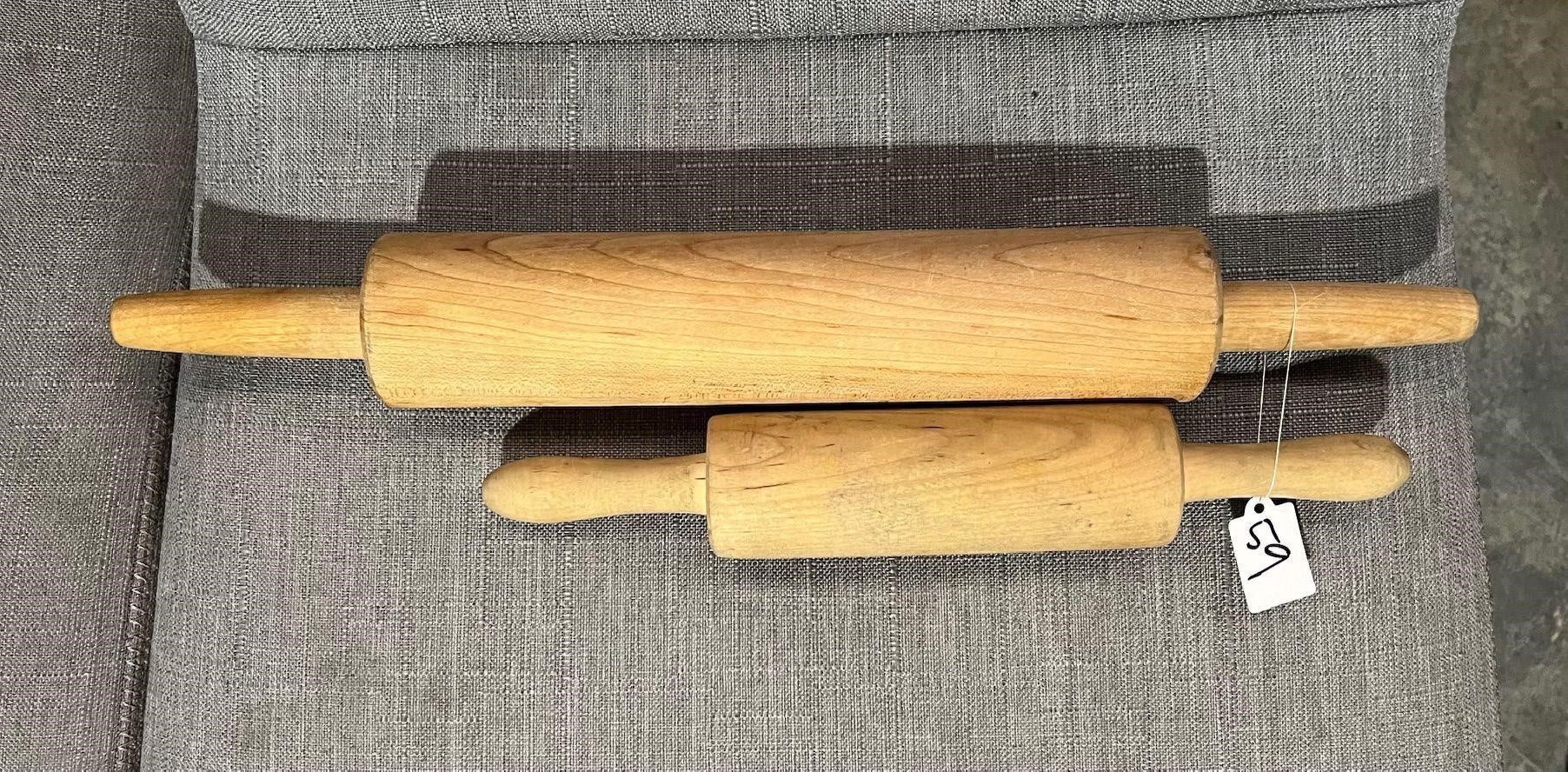 SET OF WOODEN ROLLING PINS