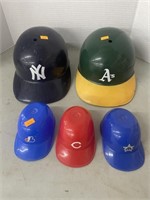 Baseball helmets and miniature helmets