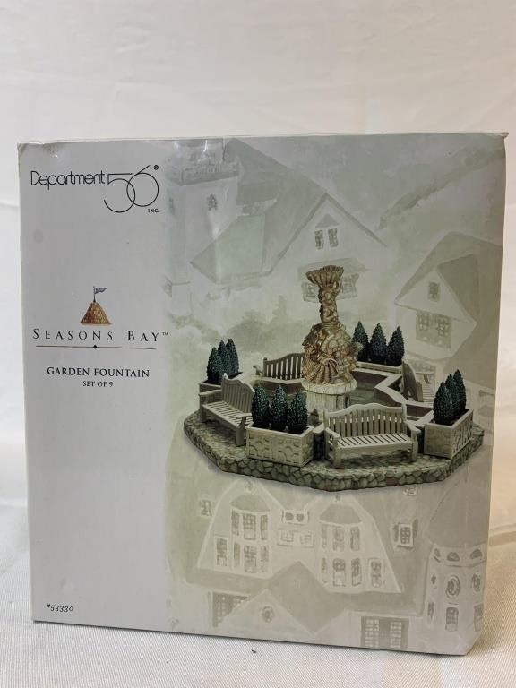 Dept 56 Garden Fountain Season's Bay