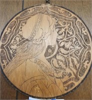 Vintage Dutch Girl Pyrography