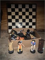 Chess set cowboys and Indians