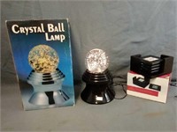 Crystal Ball Lamp Powers On Measures 8.5" Height