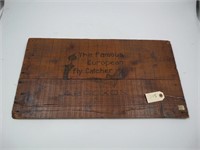 Wooden Advertising Box End - Fly Catcher