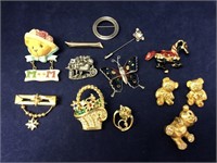 Vintage Collection of Playful Pins