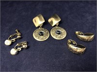 Collection of Western Theme Silver Earrings