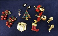 Vintage Collection of Christmas Theme Jewelry