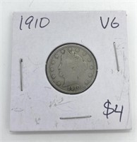 1910 Liberty V-Nickel Coin
