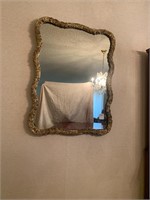 Scrolled Wood Framed Mirror