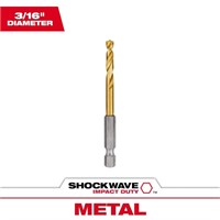 SHOCKWAVE 3/16 in. Titanium Twist Drill Bit