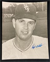 Autographed Hoyt Wilhelm Baseball Photograph