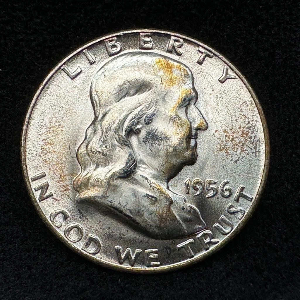 1956 P Franklin Silver Half-Dollar