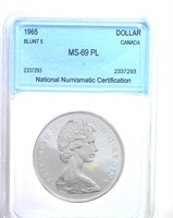 1965 Blunt 5 Dollar NNC MS69 PL Canada